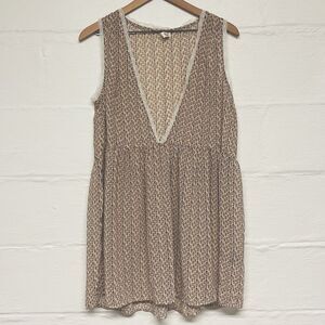SOL Womens Sheer Mini Dress Size M Floral Cottagecore Prairie Boho Festival